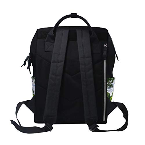 Emoya - Mochila informal ligera para la escuela, pasto de primavera, pasto, unisex, para niños y niñas