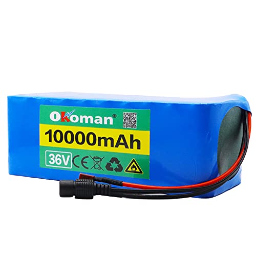 (Entrega en 5-7 días) Batería de Bicicleta eléctrica 36V 10S2P 10Ah 21700 (5000mah? batería de Litio 500W batería de Alta Potencia e-Bike Bicicleta eléctrica BMS + Cargador de 42v