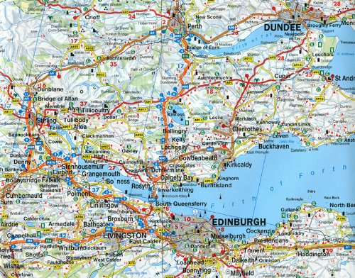 Escocia y norte de Inglaterra, mapa de carreteras. Escala 1:400.000. Freytag & Berndt.: Wegenkaart 1:400 000: 0288 (Auto karte)