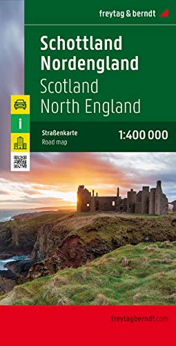 Escocia y norte de Inglaterra, mapa de carreteras. Escala 1:400.000. Freytag & Berndt.: Wegenkaart 1:400 000: 0288 (Auto karte)