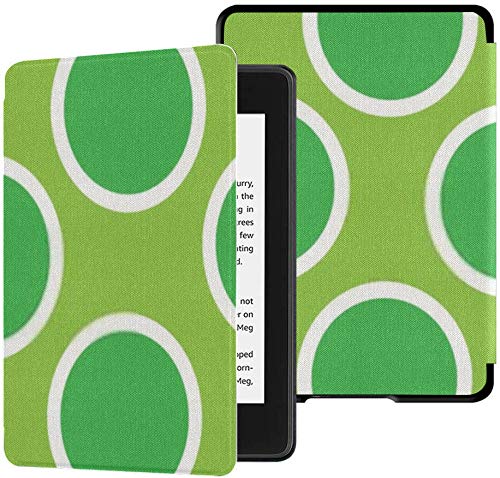 Estuche para el Nuevo Kindle Paperwhite Funda de Tela Resistente al Agua (décima generación, versión 2018), Estuche para Tableta Big Green Dots Vector