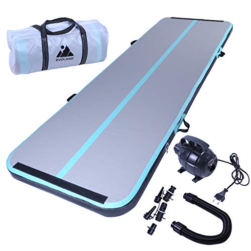 EVOLAND Colchoneta Gimnasia 300x100x10 cm, Colchoneta Hinchable para Gimnasio | Gimnasia / Yoga / Taekwondoe / Tumbling flotante / Colchoneta de entrenamiento para porristas