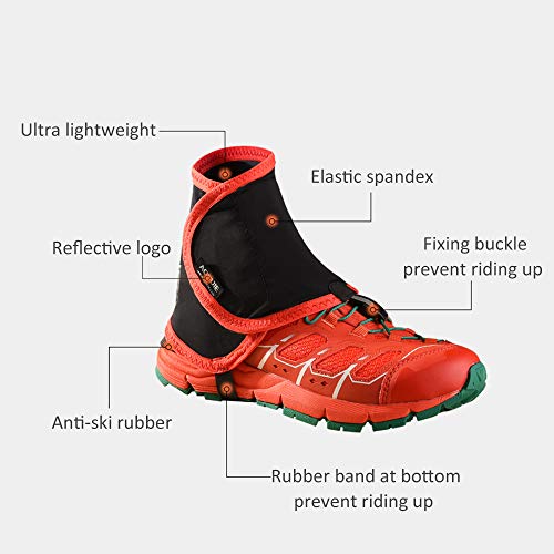 Explopur Polainas de Rastro Bajo - Cubre Los Zapatos al Aire Libre Tobillo Gaiter Arena Protector Gaiter Low Trail Gaiter Hombres Mujeres Corriendo Maratón Gaiters