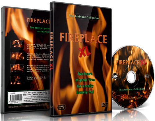 Fire DVD - Fireplace XL - Extra Long Open Hearth Fires with Burning Wood Sounds