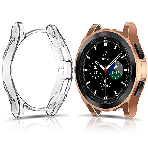 FITA [2 Piezas] Funda Compatible con Samsung Galaxy Watch 4 Classic Protector de Pantalla 42MM, Suave TPU Cubierta Cover Case Compatible con Galaxy Watch 4 Classic Carcasa Protectora,42mm