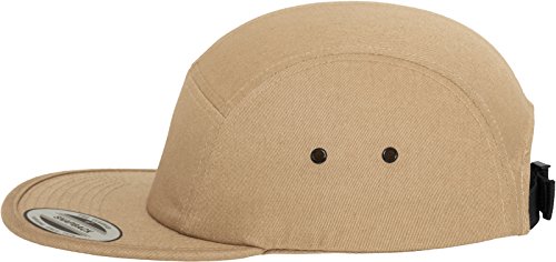 Flexfit Mütze Classic Jockey Cap - Gorra de Ciclismo para Hombre, Color Beige, Talla única