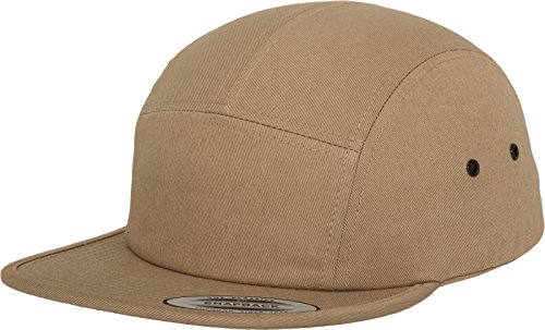 Flexfit Mütze Classic Jockey Cap - Gorra de Ciclismo para Hombre, Color Beige, Talla única