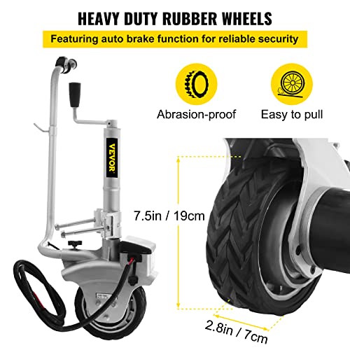 FlowerW - Rueda de remolque motorizada de 12 V/350 W, 2270 kg