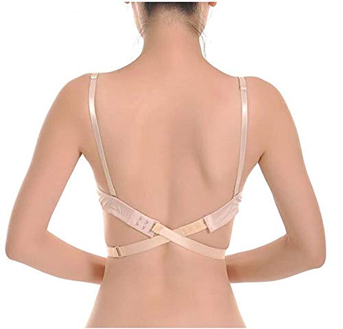 FLZONE Mujer Extensores de Sujetador,3 Pares Respaldo Bajo Sujetador Extensor Correa de Espalda Baja para Vestido Sin Espalda de Señora Desnudo Negro Blanco