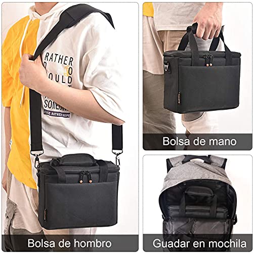 FOSOTO Bolsa Funda Cámara Réflex Digital DSLR SLR Antigolpe Impermeable de Hombro para 1 Cámara ,1 ó 2 Lentes y Accesorios de Fotos para Canon 700D 1200D 600D, Nikon Sony a7 II a6400, Panasonic