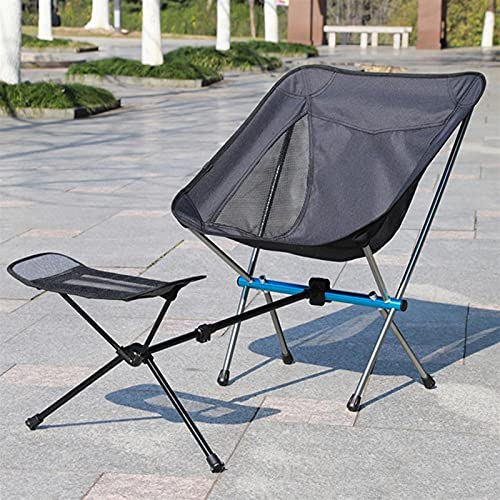 FZHJBLP Silla plegable portátil al aire libre Reposapiés para reposapiés reclinable Pierna retráctil Taburete Viajes Pesca Pesca Camping Silla Picnic Hogar Asiento Adecuado para uso en exteriores, lle