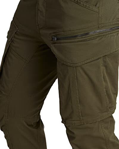 G-STAR RAW, hombres Pantalones Rovic Zip 3D Straight Tapered Pant, Verde (dk bronze green 5126-6059), 33W / 32L