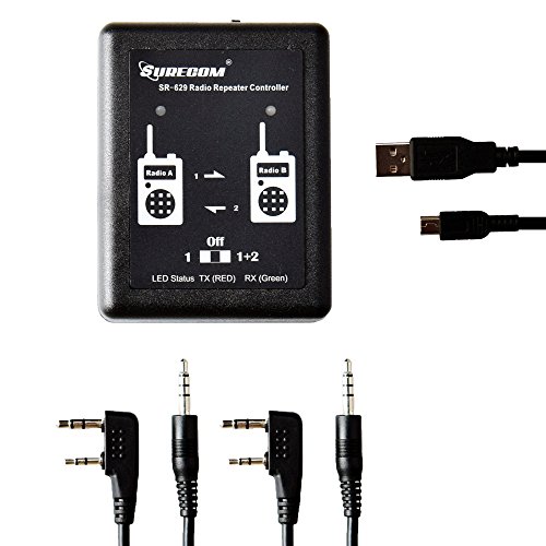 Gam3Gear Surecom SR-629 2 en 1 dúplex controlador de radio-repetidor de banda cruzada Radio Cable para walkie talkie