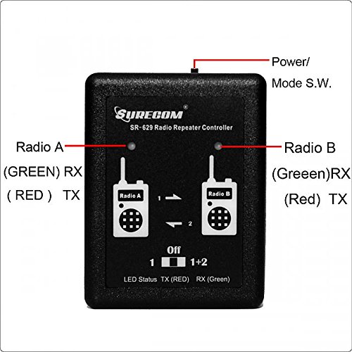 Gam3Gear Surecom SR-629 2 en 1 dúplex controlador de radio-repetidor de banda cruzada Radio Cable para walkie talkie