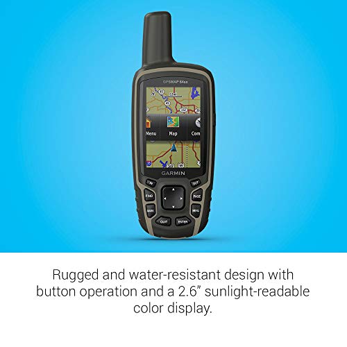 Garmin GPSMAP 64sx, Handheld GPS with Altimeter and Compass, Preloaded with TopoActive Maps