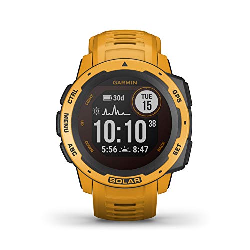 Garmin Instinct Solar, Reloj GPS resistente con carga solar - Amarillo Ocre