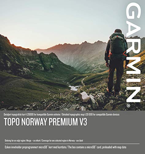 Garmin Topo Norway Premium V3, 1-Sorvest Material de Mapa, Unisex, Multicolor, Talla estándar