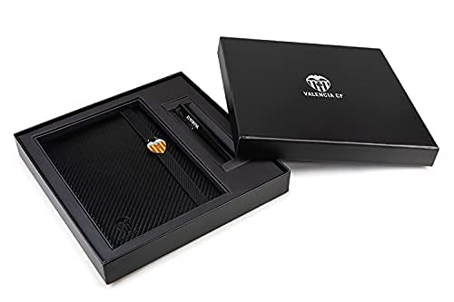 Gemelolandia | Libreta Valencia CF Luxe Edition | Cuaderno con el escudo del Valencia + Bolígrafo de Regalo y Estuche de Presentación | Bloc de Notas Para Regalar