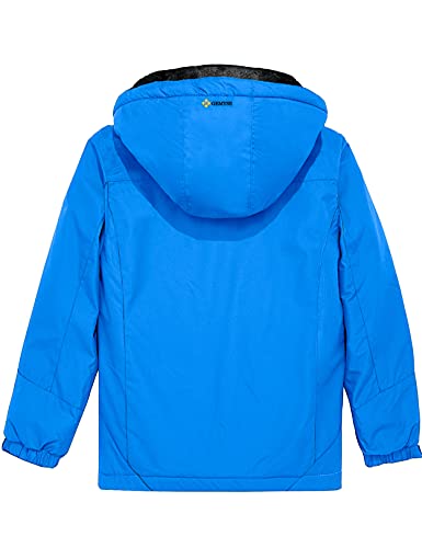 GEMYSE Chaqueta de Esquí Impermeable de Montaña para Niños Abrigo de Invierno de Lana Antiviento con Capucha (Skyblue 83,10/12)