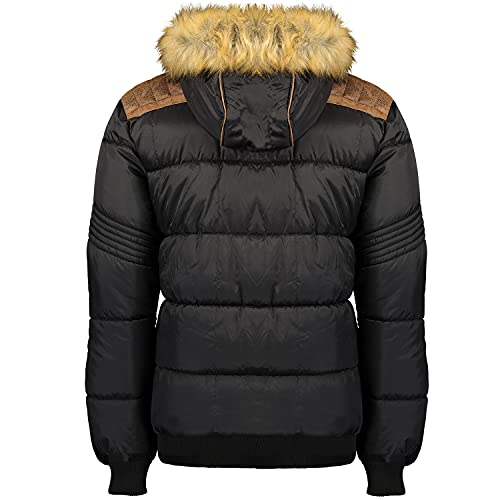 Geographical Norway Chaqueta de invierno para hombre, acolchada (Negro, M)