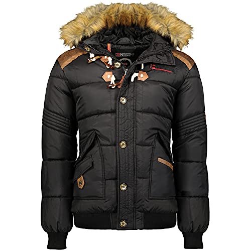 Geographical Norway Chaqueta de invierno para hombre, acolchada (Negro, M)