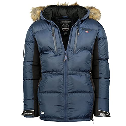 Geographical Norway – Chaqueta de plumas, chaqueta de invierno exterior, chaqueta funcional para hombre azul marino X-Large