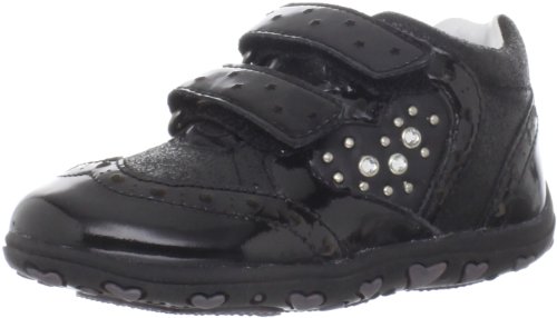 Geox Baby Bubble - Zapatos de primeros pasos de cuero niña, color negro, talla 22