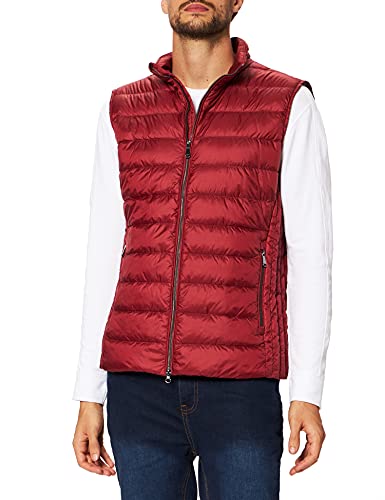 Geox M DERECK Chaleco De Pluma Hombre, Rojo (Red Dahlia), 58