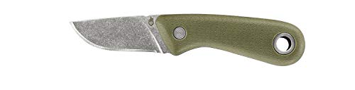 Gerber Cuchillo para exteriores con funda, Longitud de la hoja 6 cm, Vertebrae Fixed Blade Outdoor Knife, Verde, 31-003689