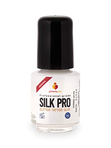 Glitterify Me Silk Pro Pegamento para Tatuajes de Purpurina (Calidad Profesional) – Hecho en la UE, No daña la Piel (5ml)