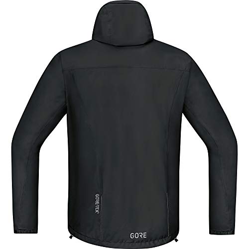 GORE WEAR C3 Chaqueta de hombre con capucha GORE-TEX, M, negro