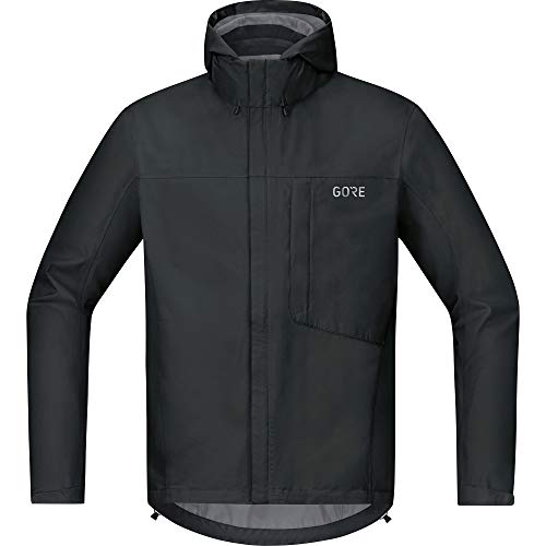 GORE WEAR C3 Chaqueta de hombre con capucha GORE-TEX, M, negro