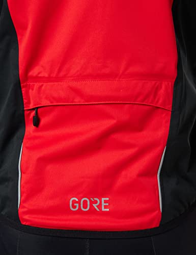 GORE WEAR C5 Chaqueta de ciclismo de hombre GORE-TEX, M, negro/rojo