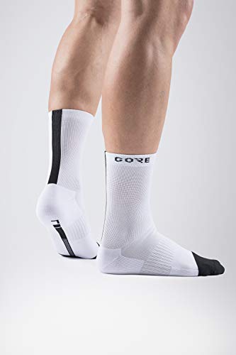 GORE WEAR M Calcetines unisex, Talla: 41-43, Color: blanco/negro