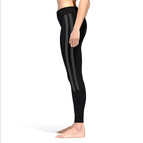 GoVIA Leggins para Damas Pantalones Deportivos Largos para Training Running Yoga Fitness Transpirables con Cintura Alta 4138 Gris L/XL