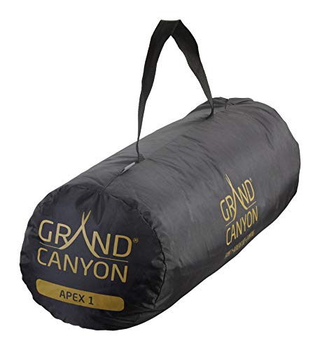 Grand Canyon Apex 1 - Tienda de cúpula para 1 o 2 Personas, Ultraligera, Impermeable, tamaño pequeño, para Trekking, Camping, Outdoor | Capulet Olive (Verde)