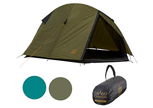 Grand Canyon CARDOVA 1 - Tienda de túnel para 1-2 Personas - Ultraligera, Impermeable, tamaño de Paquete pequeño - Tienda para Trekking, Camping, Outdoor | Capulet Olive (Verde)