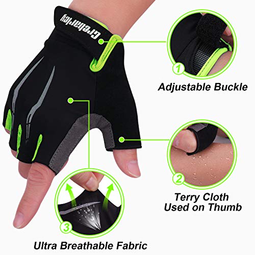 Grebarley Guantes de Ciclismo,Guantes MTB,Adecuado para Ciclismo de Montaña,Todo el Vehículo de Terreno,Bicicleta de Montaña,Guantes de Verano para Hombre/Mujer …