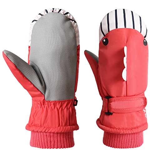 Guantes de Esquí para Niños, Guantes y Mitones para niña, 2-7 años Niños y ​Niñas Guantes de Acampada y Marcha para niño, Guantes de Invierno para Esquiar Deportes