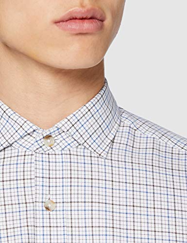 Hackett London Flannel Multi TSHALL Camisa, 8lkbrn/Gris/Azul, S para Hombre