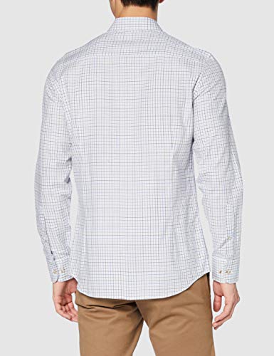 Hackett London Flannel Multi TSHALL Camisa, 8lkbrn/Gris/Azul, S para Hombre