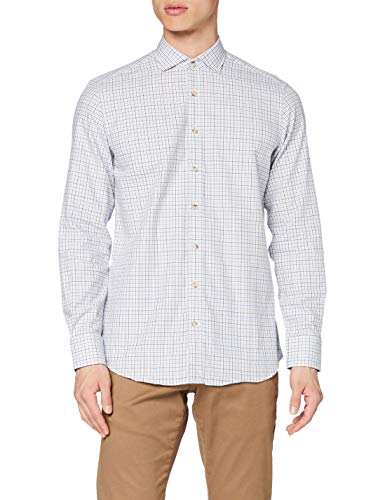 Hackett London Flannel Multi TSHALL Camisa, 8lkbrn/Gris/Azul, S para Hombre