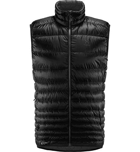 Haglöfs Essens Down Chaleco De Plumas para Hombre, True Black/Magnetite, S