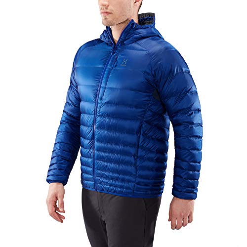 Haglöfs Essens Down Hood Chaqueta de Plumas, Hombre, Cobalt Blue/magnetit, L