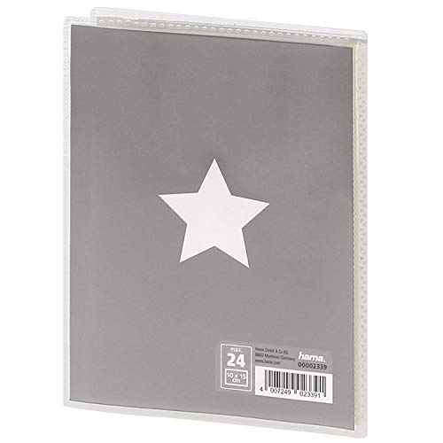 Hama Skies Sintético Gris álbum de Foto y Protector - Álbum de fotografía (Beige, Gris, Sintético, 24 Hojas, 10 x 15 cm, 2 Hojas, 125 mm) 1 paquete de 24 hojas