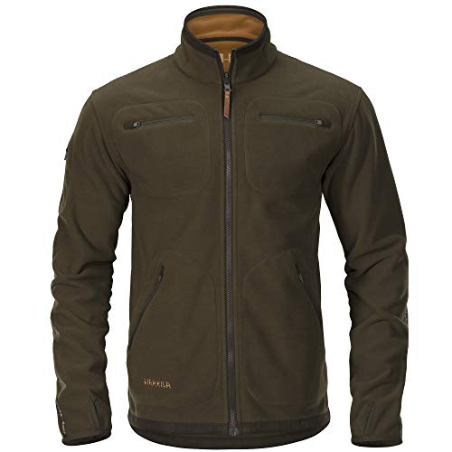 Härkila Kamko - Chaqueta de forro polar para hombre con membrana cortavientos Gore-Tex ® Infinium Windstopper, Rustique Clay / Hunting Green – Chaqueta de caza de manga larga Rustique clay verde L