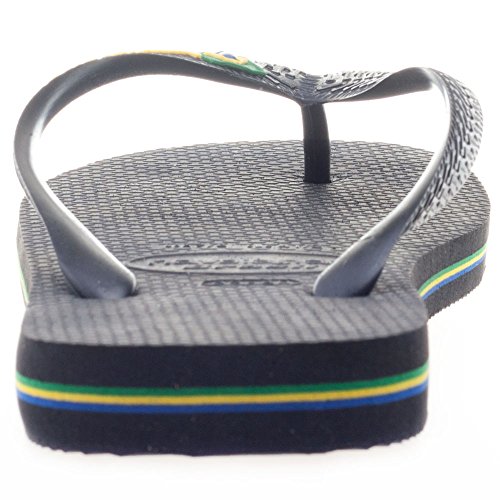 Havaianas Brasil Logo, Chanclas, para Unisex adulto, Negro Negro, 37/38 EU