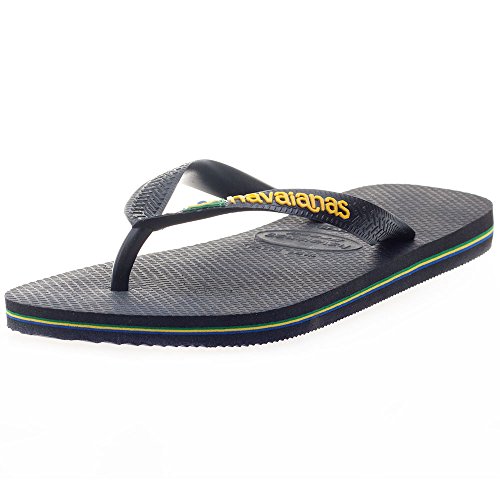 Havaianas Brasil Logo, Chanclas, para Unisex adulto, Negro Negro, 37/38 EU