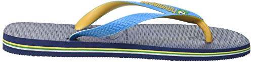 Havaianas Brasil Mix, Chanclas, para Unisex adulto, Azul Marino / Turquesa / Amarillo Quemado, 35/36 EU