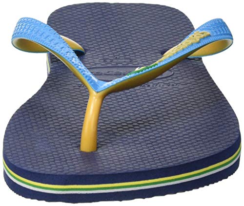 Havaianas Brasil Mix, Chanclas, para Unisex adulto, Azul Marino / Turquesa / Amarillo Quemado, 35/36 EU